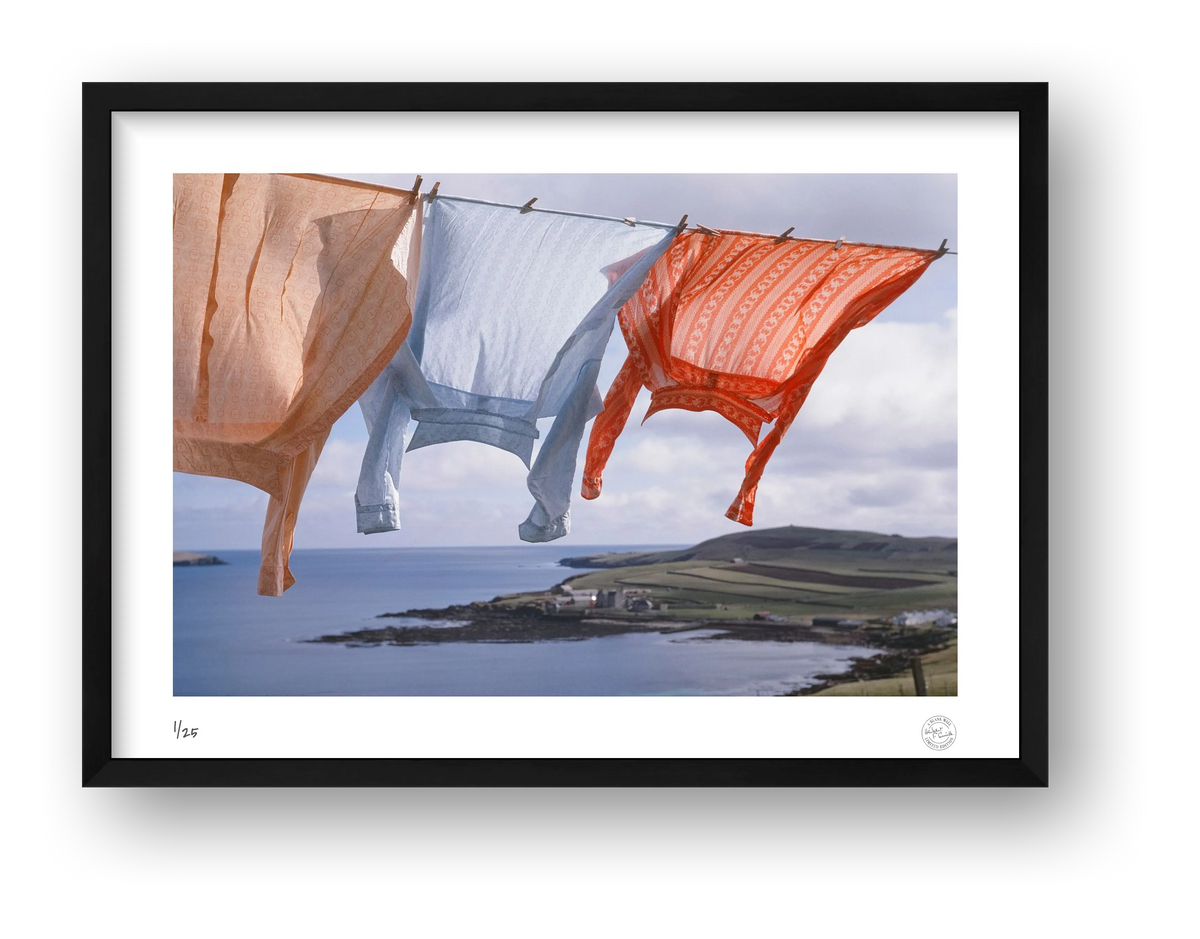Three Shirts on the Line (1963) - Unknown Location — framed