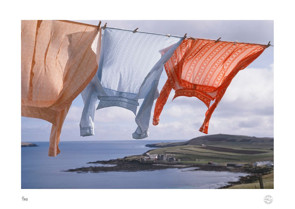 Three Shirts on the Line (1963) - Unknown Location — 21x30cm, Print only