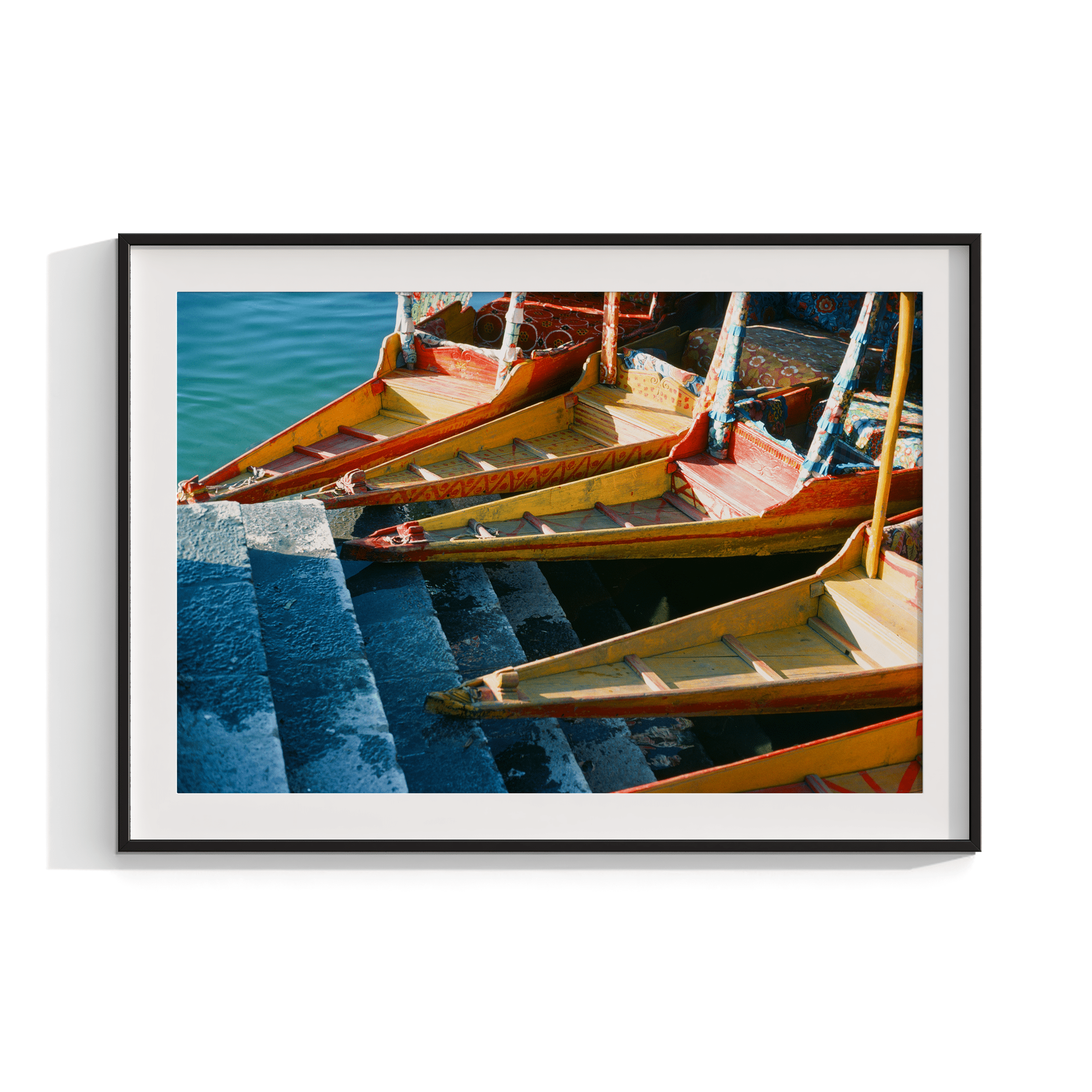 Shikara River Boats - India 1972 Photograph