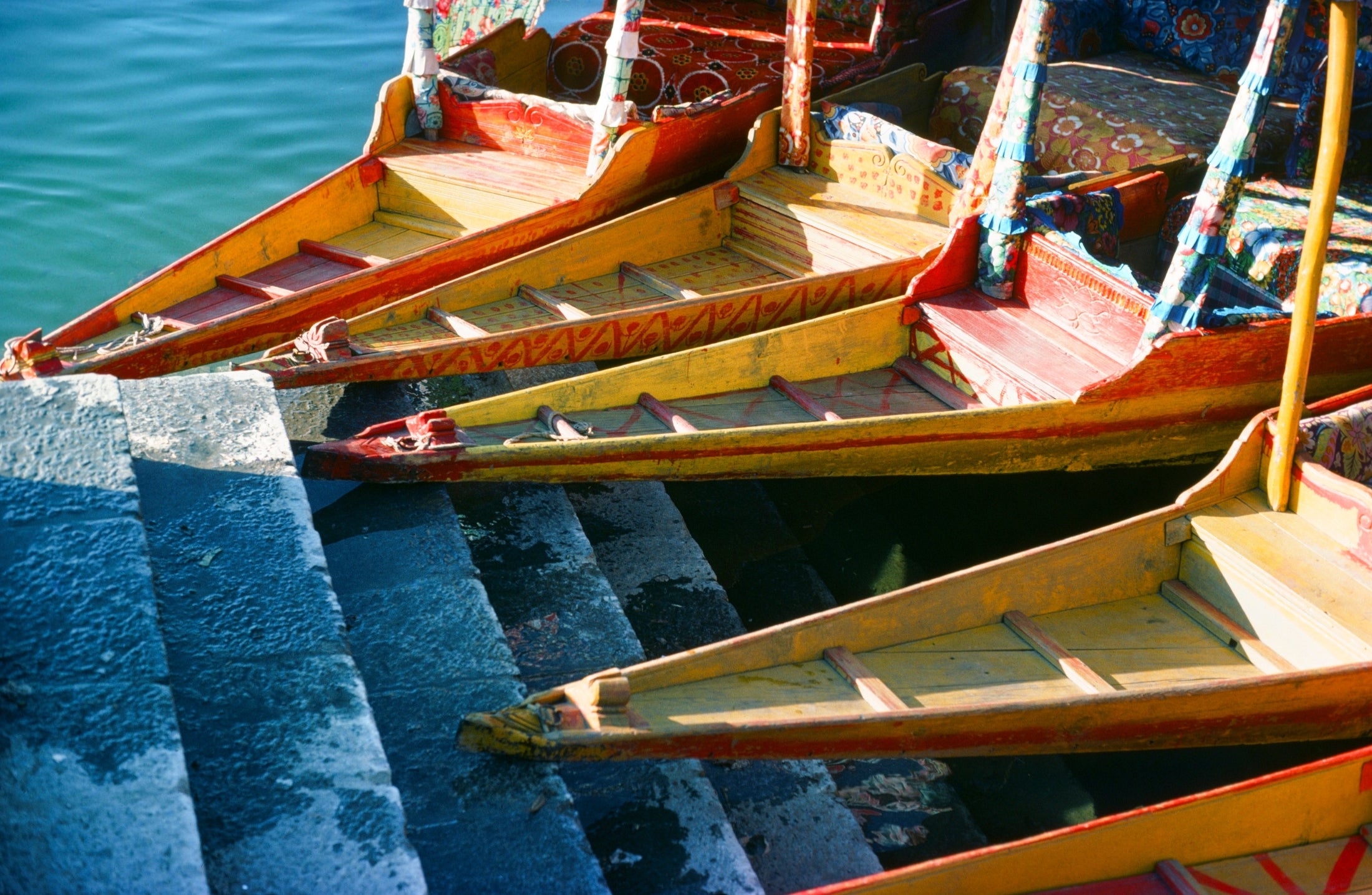 Shikara River Boats - India 1972 Photograph