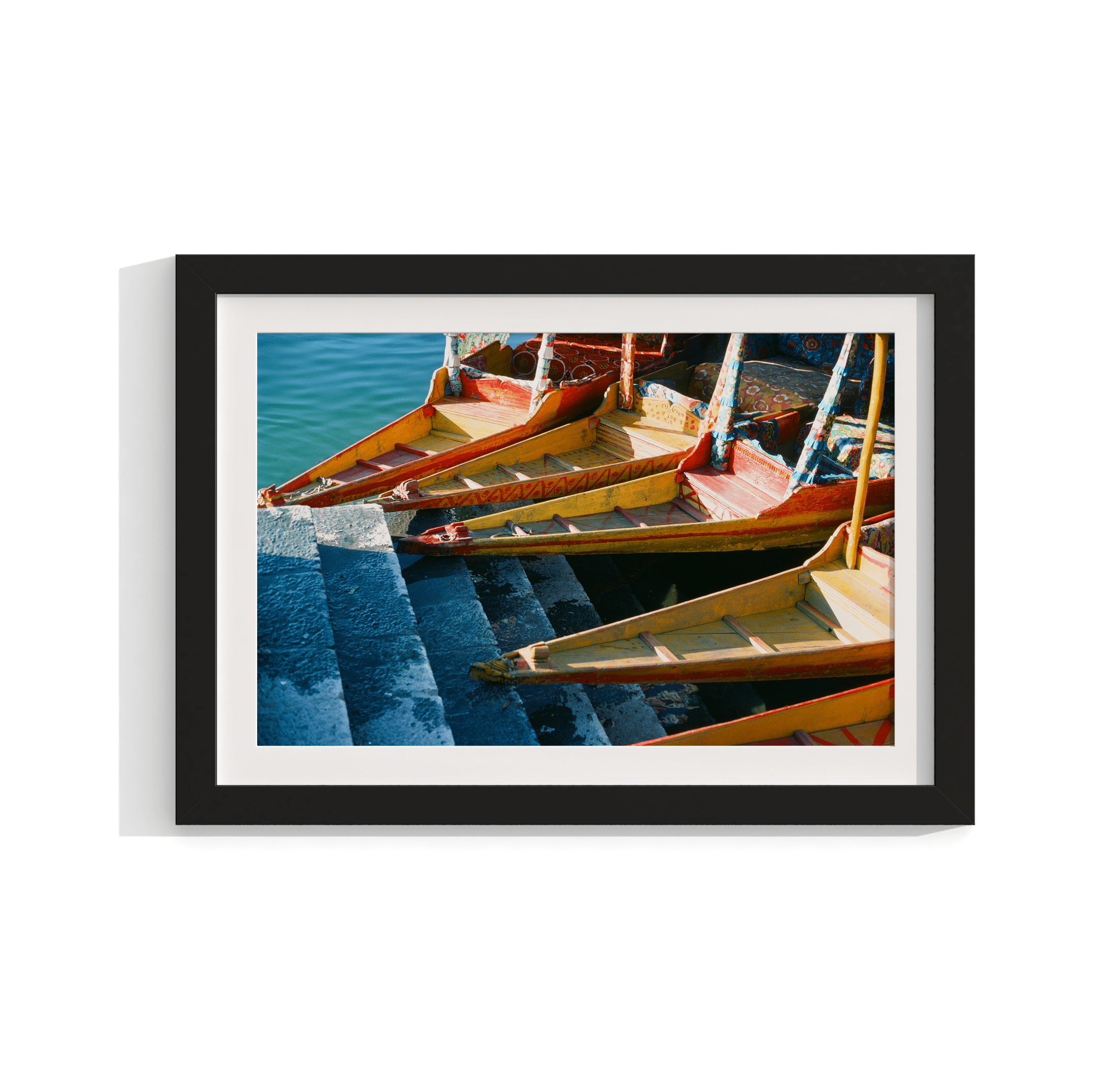 Shikara River Boats - India 1972 Photograph