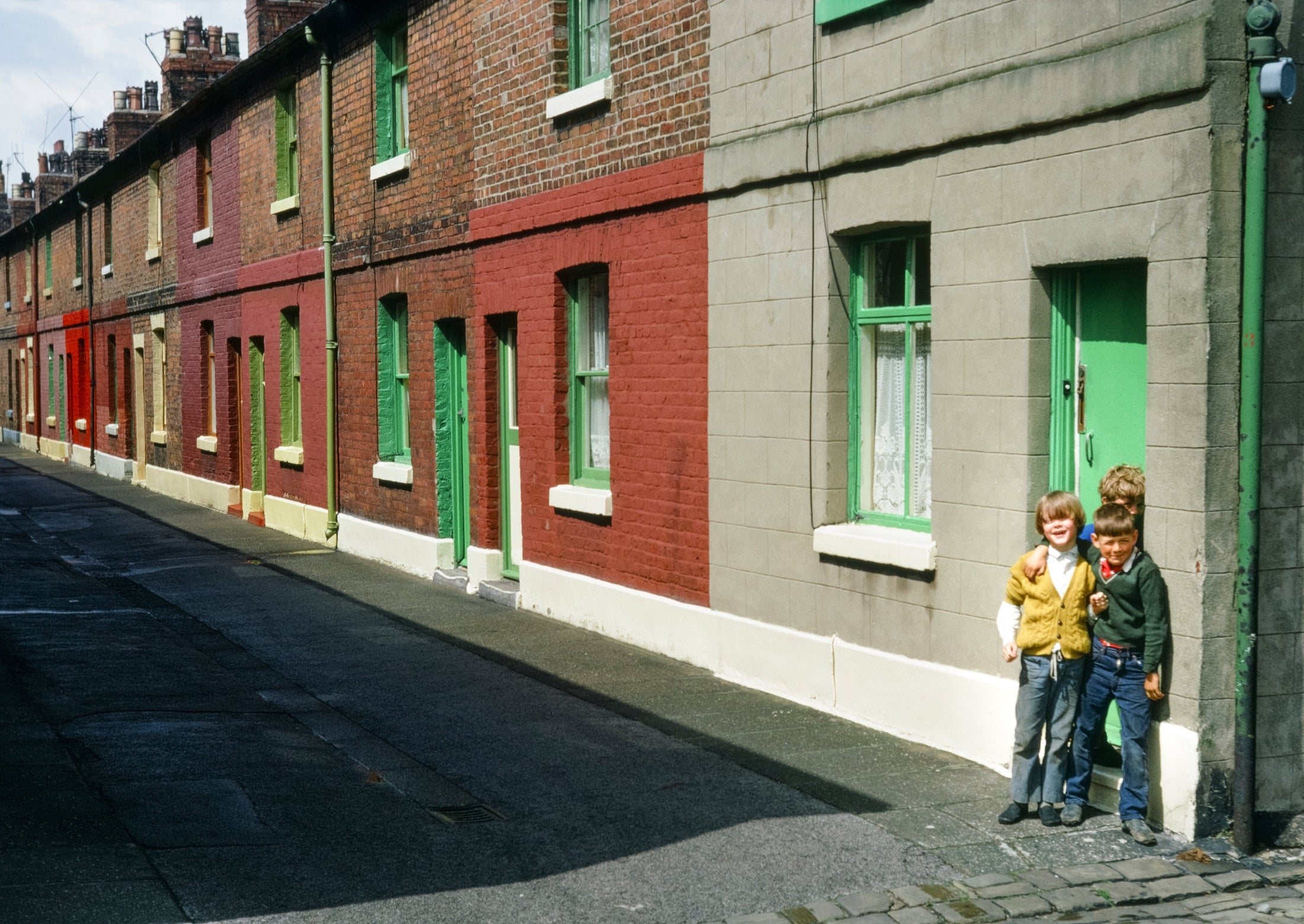 Three Boys and Their Street - England 1975 Photograph