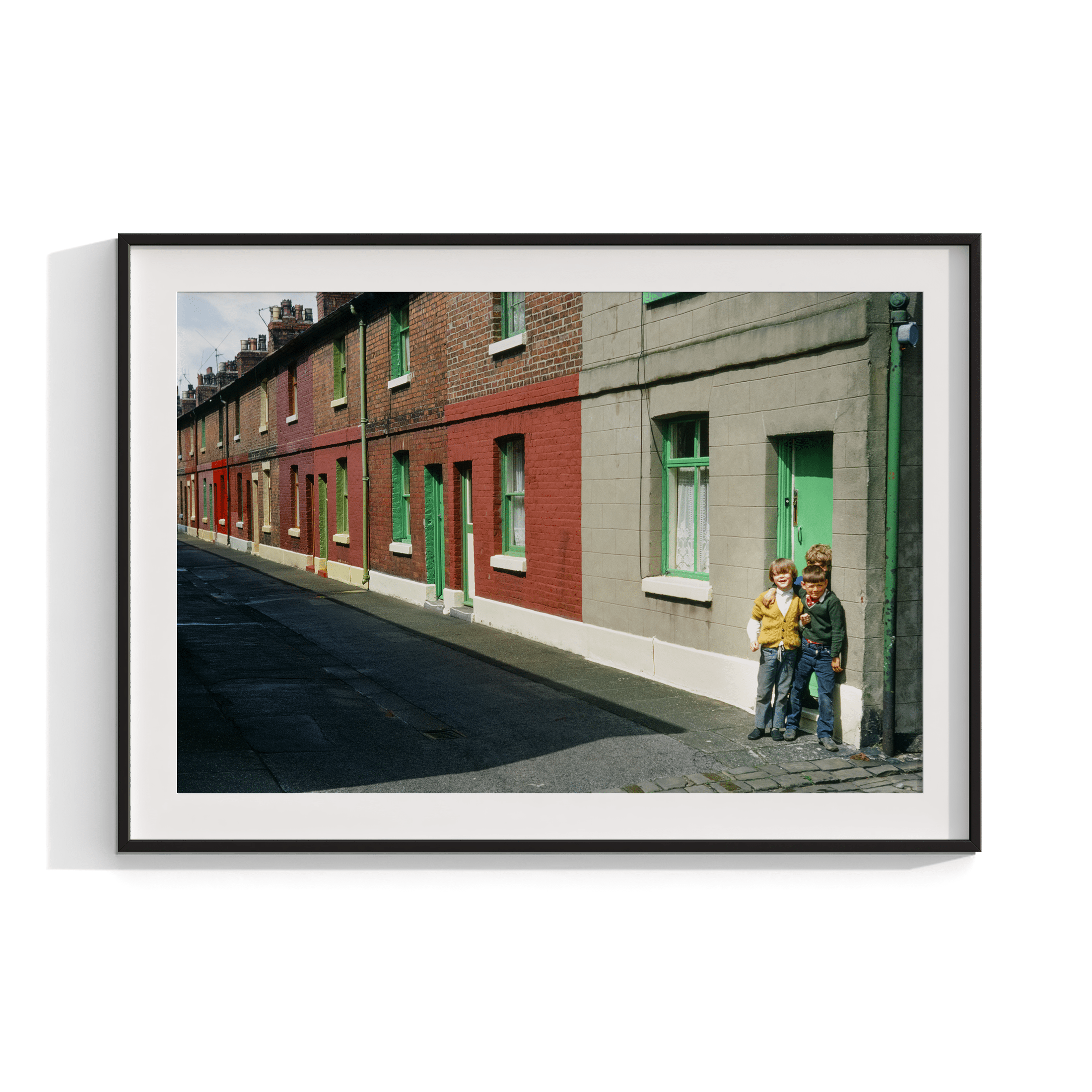 Three Boys and Their Street - England 1975 Photograph