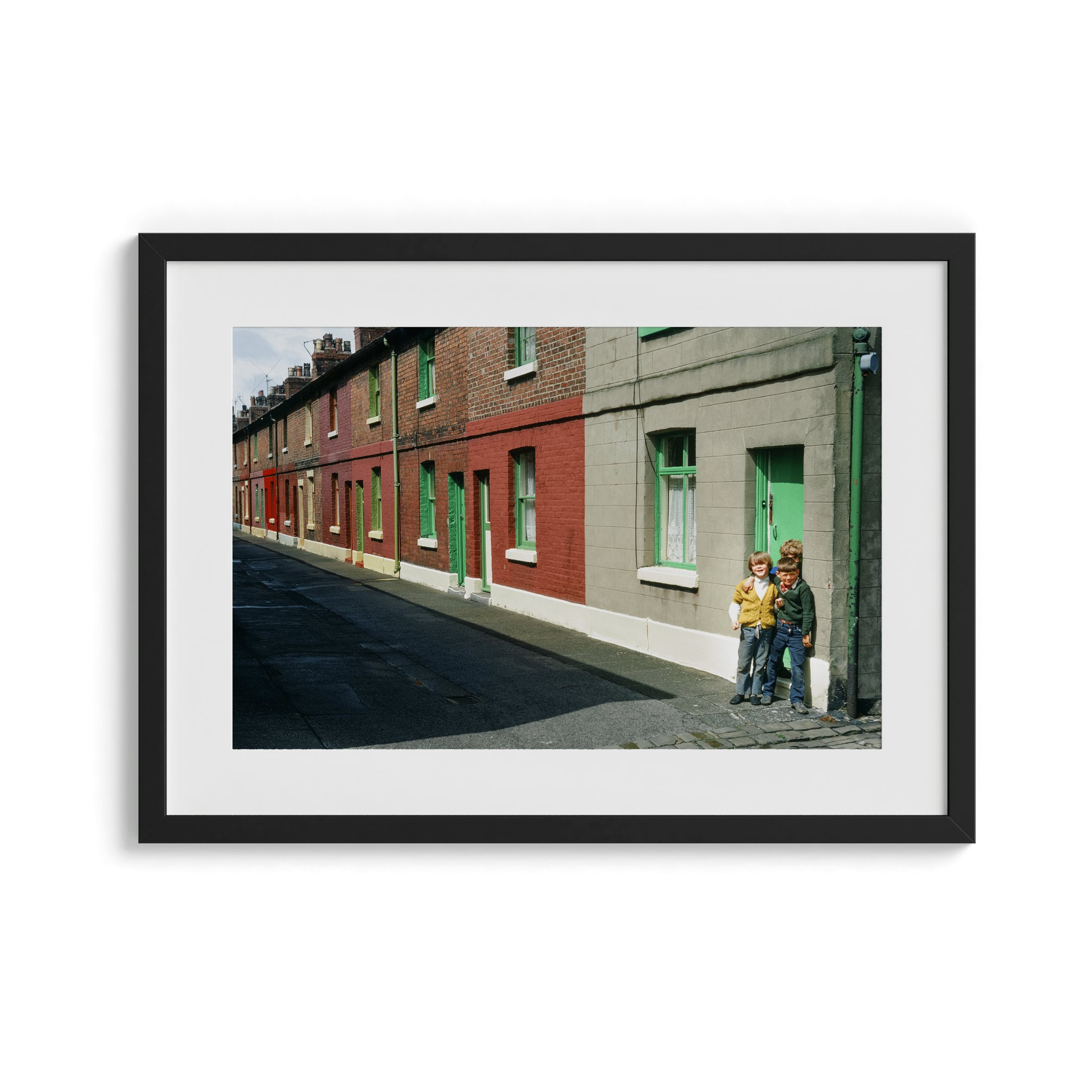 Three Boys and Their Street - England 1975 Photograph