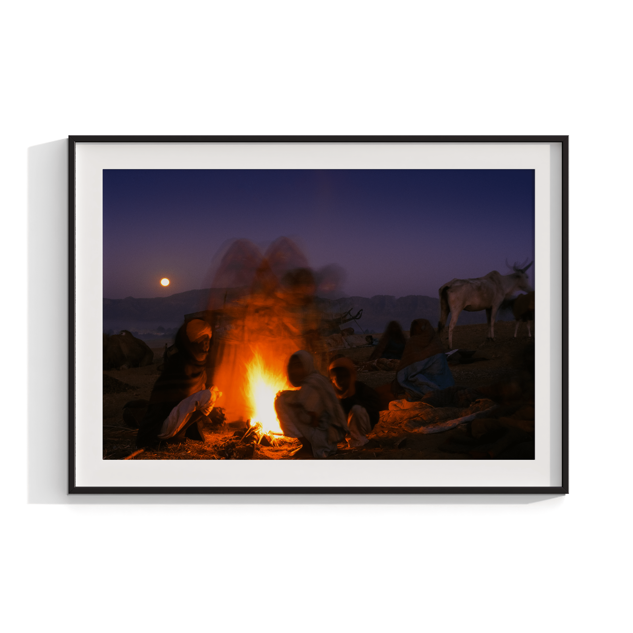 Tribal Lands At Night - India 1978 Photograph