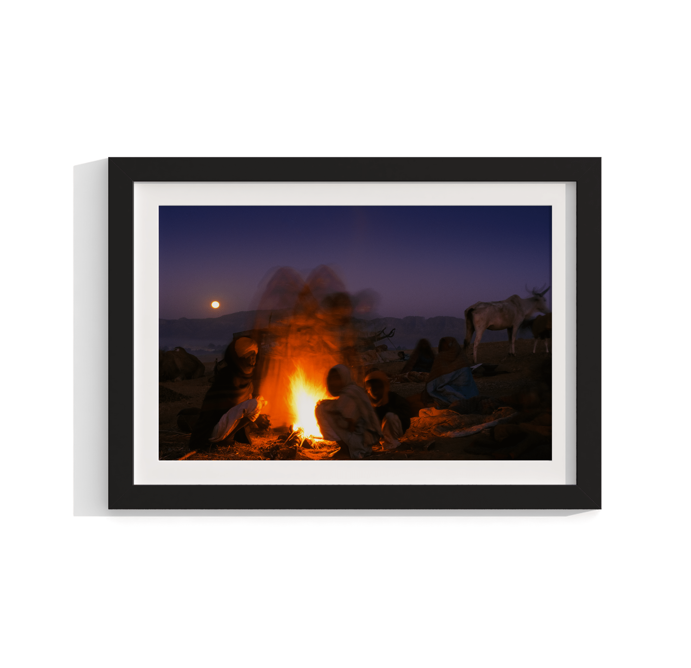 Tribal Lands At Night - India 1978 Photograph