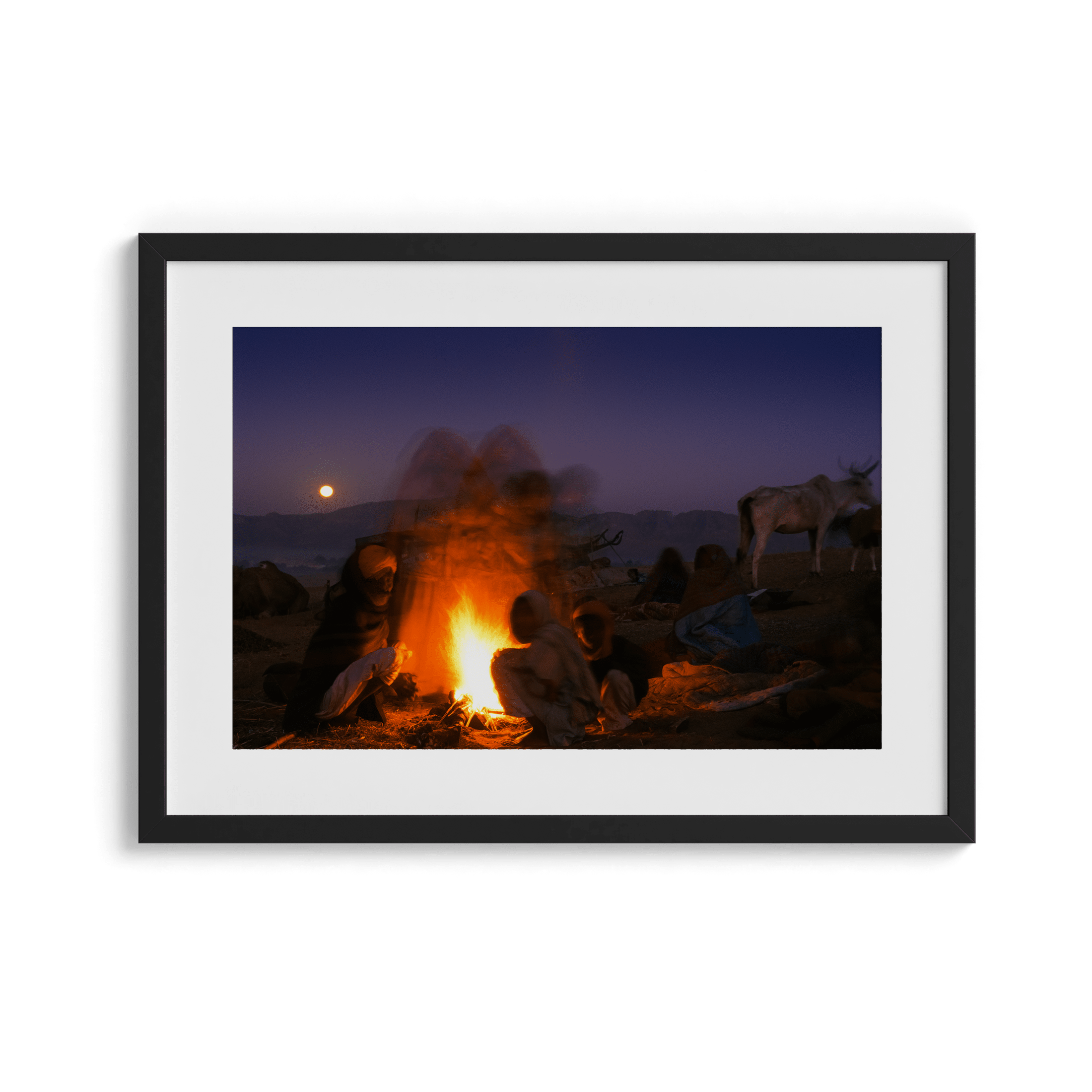 Tribal Lands At Night - India 1978 Photograph