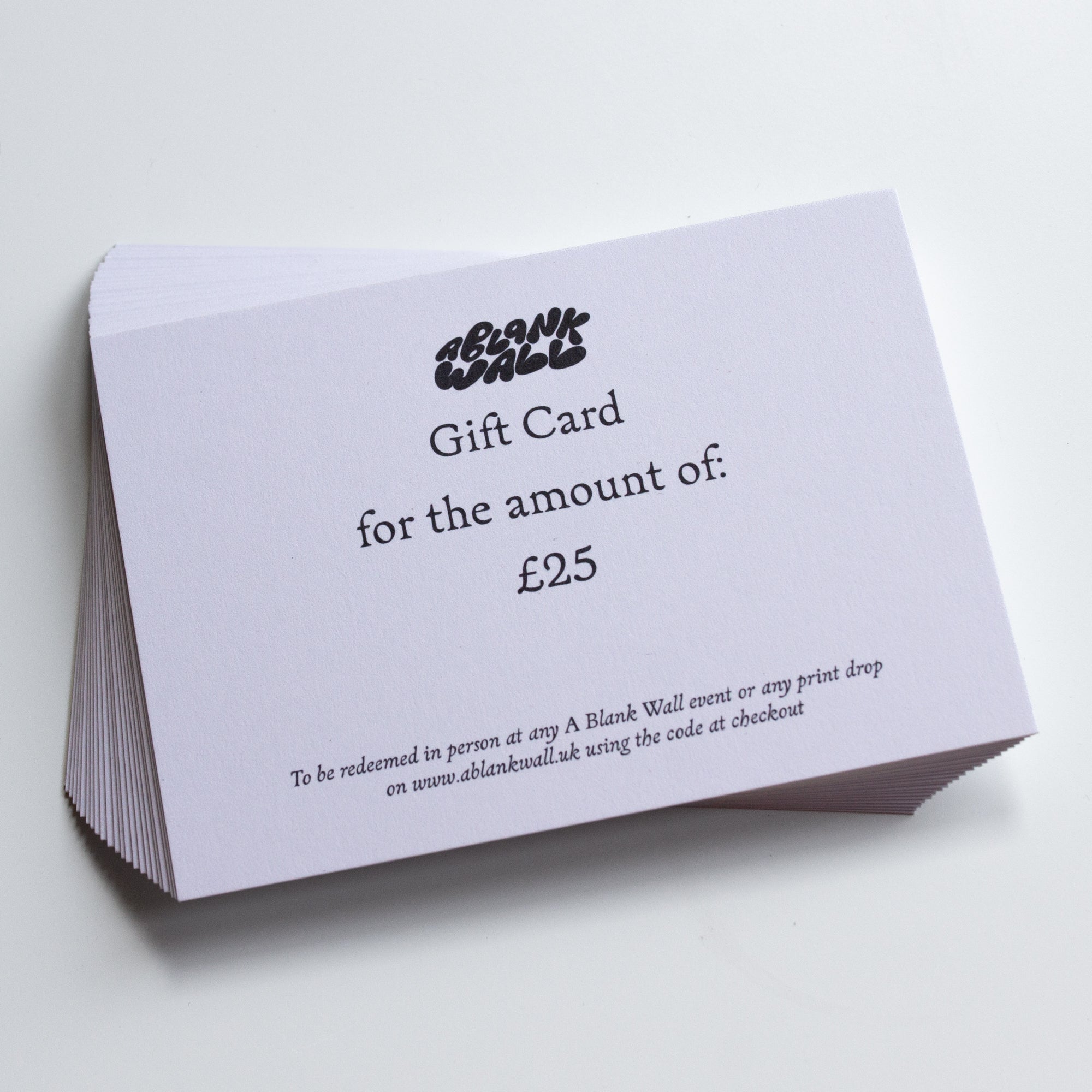 A Blank Wall Gift Cards